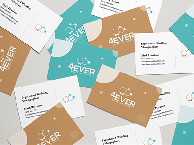 4Ever Wedding Films Business Cards adobe branding business card graphic design logo photographer print design typography vector videographer wedding