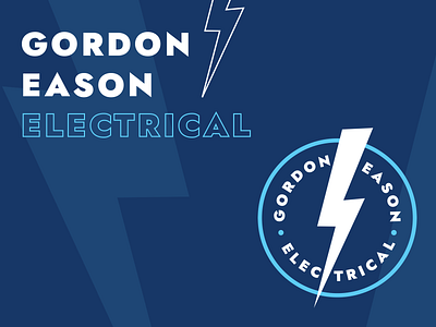 Gordon Eason Electrical Logo Design brand branding design electrician electricity graphic design icon illustrator logo logo design marketing rebrand typography vector