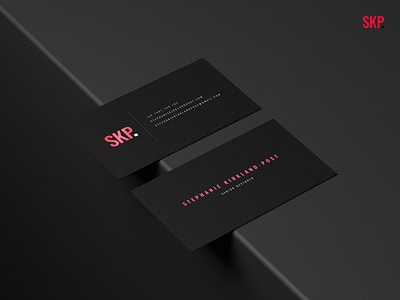 SKP Business Card brand brand design branding business card dark mode digital design graphic design logo minimal typography