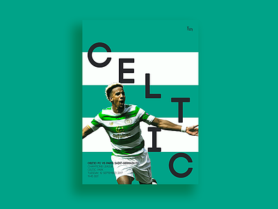 Celtic Match Day Poster celtic champions league design editing football graphic design photoshop poster soccer typography