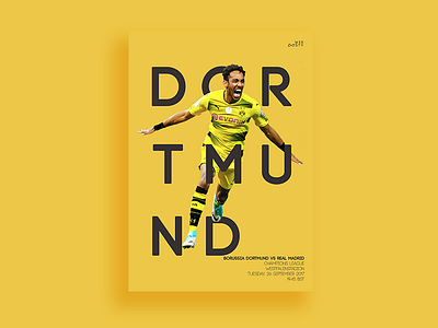 Borussia Dortmund Match Day Poster champions league dortmund editing football graphic design photoshop poster soccer typography