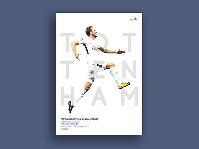 Tottenham Match Day Poster champions league design editing graphic design photoshop poster soccer spurs tottenham typography