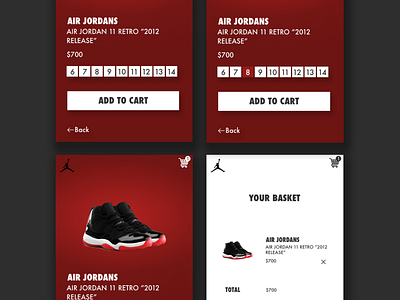 Air Jordan Mobile App by Stephanie Post on Dribbble