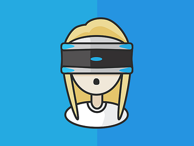 Gemma PS4 VR Illustration adobe digital art illustration illustrator minimal ps4 vr