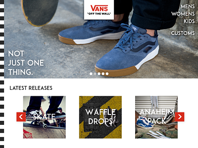 Vans Home Page Design by Stephanie Post on Dribbble