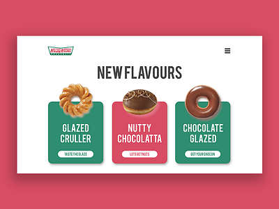 Krispy Kreme Web UI adobe xd donuts food krispy kreme landing page ui ui design ux web website