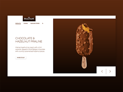 Magnum Web UI adobe adobe xd chocolate lolly magnum ui ui design ux ux design web web design website