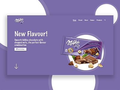 Milka Web UI adobe adobe xd chocolate milka ui ui design ux web web design web ui website