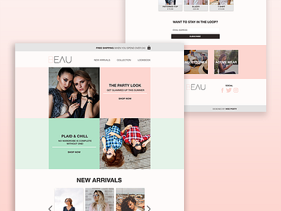 Beau Home Page ecommerce fashion store style ui ui design user interface ux web web design website womens