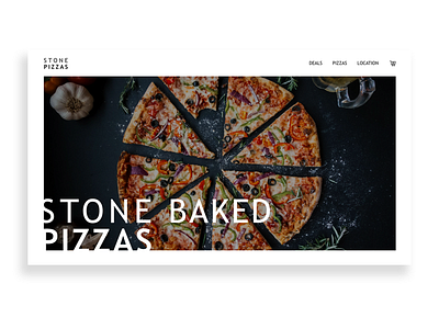 Stone Pizzas Web UI adobe design experience food home page interface pizza store ui ux web xd