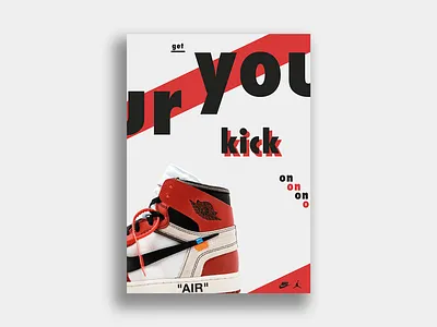 Air Jordan 1 Poster Design adobe advertisement air jordans branding creative graphic design illustrator jordan nike poster sneakers typography