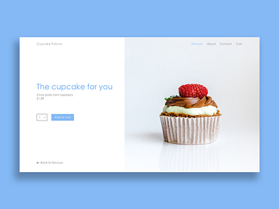 Cupcake Web UI - Blue Theme adobe branding cupcake design digital store ui ux visual web website xd