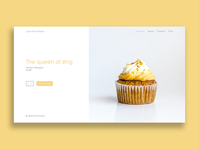 Cupcake Web UI - Yellow Theme adobe adobe xd branding cupcakes design digital interface ui ux visual web website