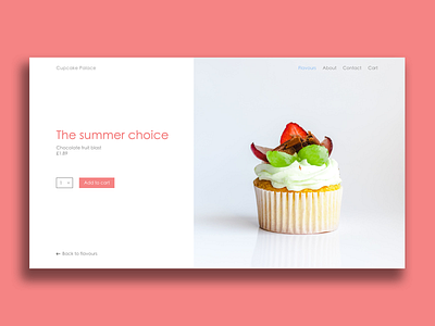 Cupcake Web UI - Red Theme adobe cupcakes design experience interface store ui ux visual web website xd