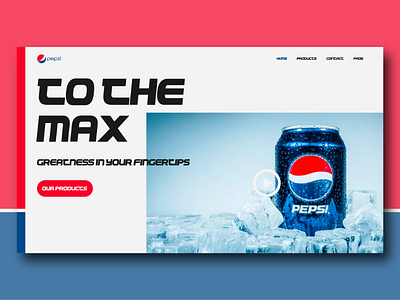 Pepsi Web UI Light Version adobe branding design interface pepsi store typography ui ux web website xd
