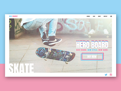 Wee Boardz Web UI adobe branding design experience interface skateboard typography ui ux web website xd