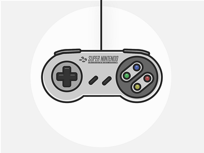 SNES Controller Illustration adobe art branding controller graphic design illustration illustrator nintendo snes super nintendo vector video games