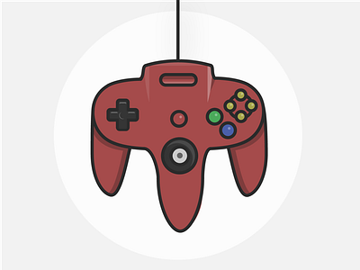 N64 Controller Illustration adobe art controller design digital flat illustration illustrator n64 nintendo vector video games