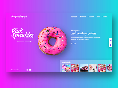 Doughnut Magic Web UI adobe branding design donut doughnut gradient graphic design typography ui ux web website
