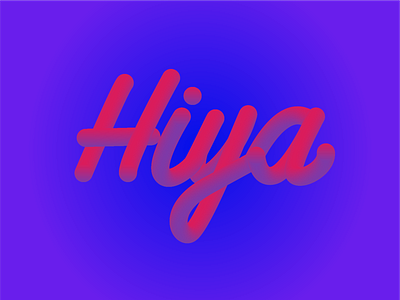 Hiya Typography adobe design font gradient illustrator lettering lettering art logo type type illustration typography