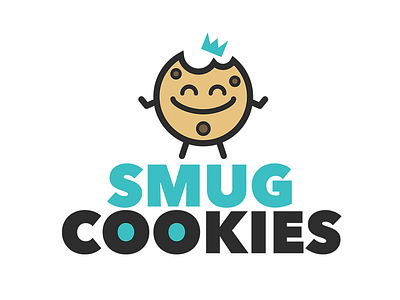 Smug Cookies Logo Idea 3 adobe bakery branding business cookies design graphic design illustration lettering logo logo design type typography vector