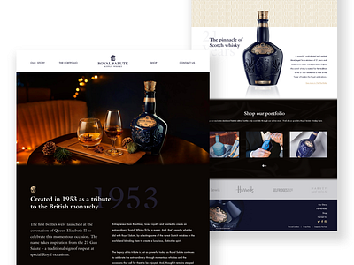 Royal Salute Web Design Concept adobe adobe xd alcohol branding design graphic design interface royal salute typography ui ui design ux web web design website whiskey xd