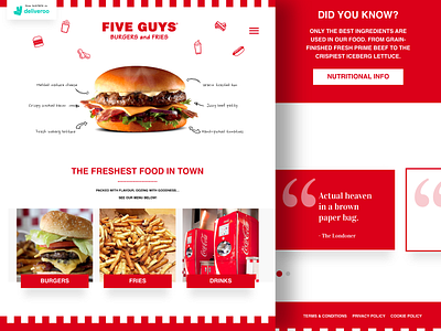 Five Guys Home Page Design