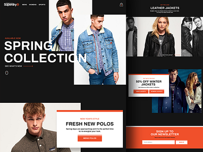 Superdry Home Page Design adobe branding clothes clothing design ecommerce figma graphic design interface store superdry typography ui ui deisgn ui design ux ux design web web design website