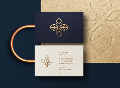 Modern & Luxury Business Card Mockup | Premium PSD gold embossing logo mockup mock up mockup