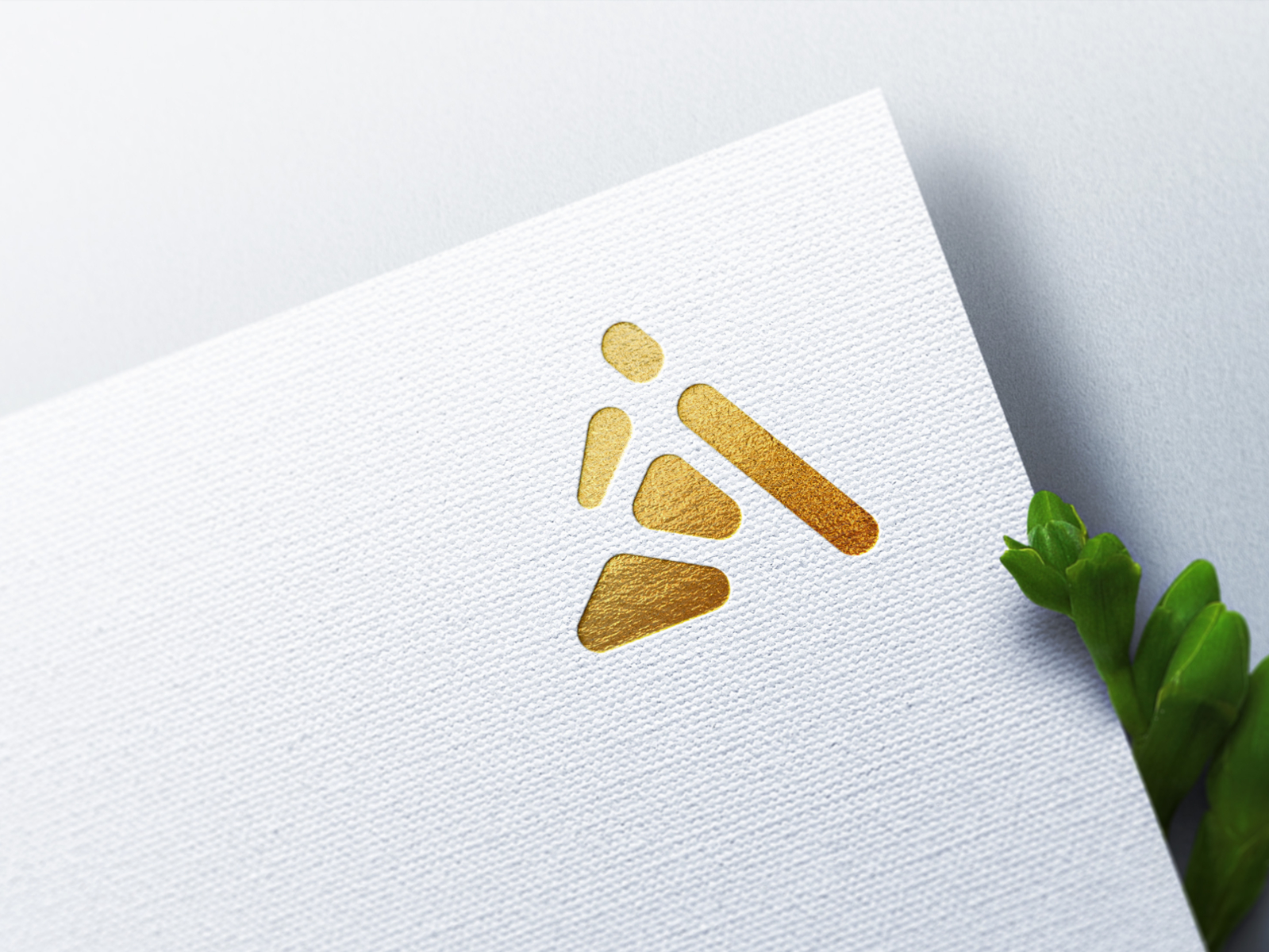 Luxury logo mockup on white craft paper - PSD Template by Mithun