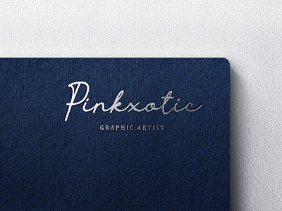 Luxury Logo Mockup on Dark Blue Craft Paper | Premium PSD foil print gold embossing logo mockup mock-up mockup