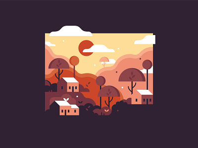 I love our little village. by Mithun Mitra on Dribbble