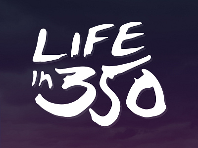 Life In 350 branding hand drawn logo typography
