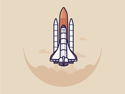 Shuttle Launch 2d graphic illustration nasa space space ship
