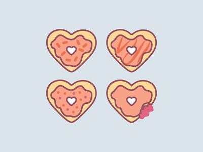 I Heart Donuts donuts heart illustration line art sprinkles