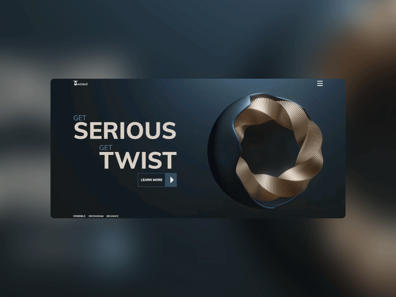 Get Twisted 3d animation webdesign website