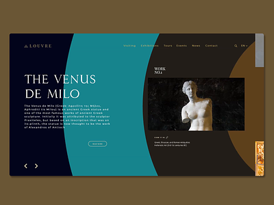 The Louvre Museum Redesign Concept animation art design graphic design typogaphy ui ux web webdesign website