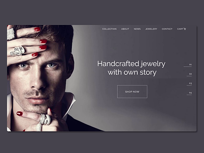 Jewelry Store animated gif animation jewelry jewelry shop landing page typography ux webdesign website