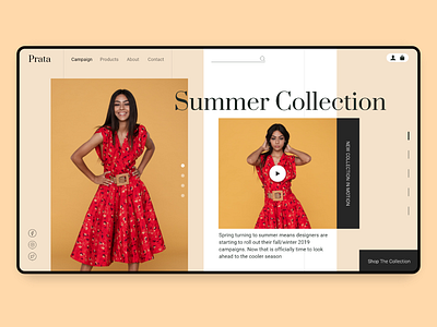 Fashion Summer Collecton design fashion fashion brand landing page summer ui ux webdesign website