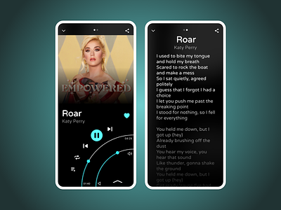 "Safe zone" music player mobile mobile design mobile ui music music player ui ux