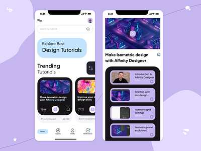Tutorial Finder - UI design mobile mobile app tutorial ui ui design ux