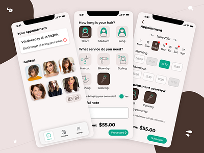 Hairdresser smart schedule app