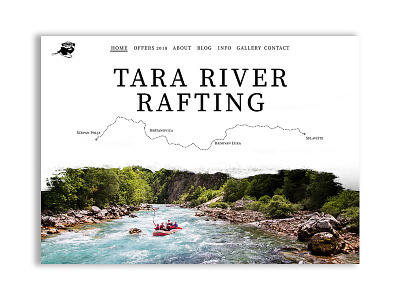 Tara Rafting Landing Page concept graphic design landing page rafting webdesign
