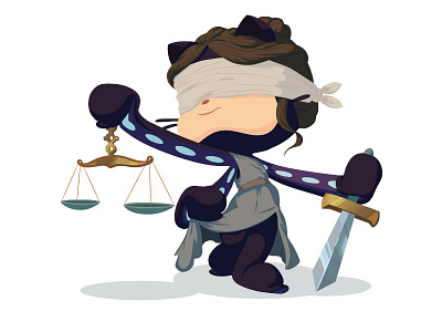 Justicetocat drawing github illustration illustrator international womens day justice lady justice octocat womens history month