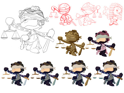 Justicetocat Concepts concept concept art drawing github illustration judge justice lady justice octocat photoshop sketch