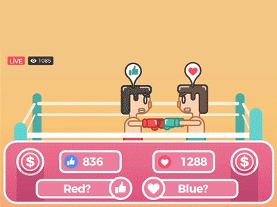 Boxing animation boxing facebook heart like live motion post socialmedia