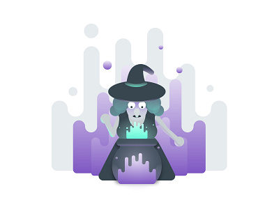 Witch castingspell fire magic purple spell witch