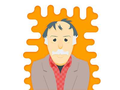 Yasar Usta emoji icon illustraton munirozkul old man vector yellow