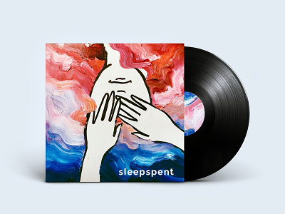 Sleepspent Vinyl album album art album cover art artwork branding design illustration music paint record vinyl vinyl cover