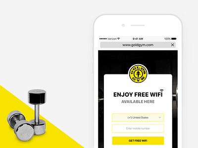 Free WiFi - Gold Gym design ui wifi